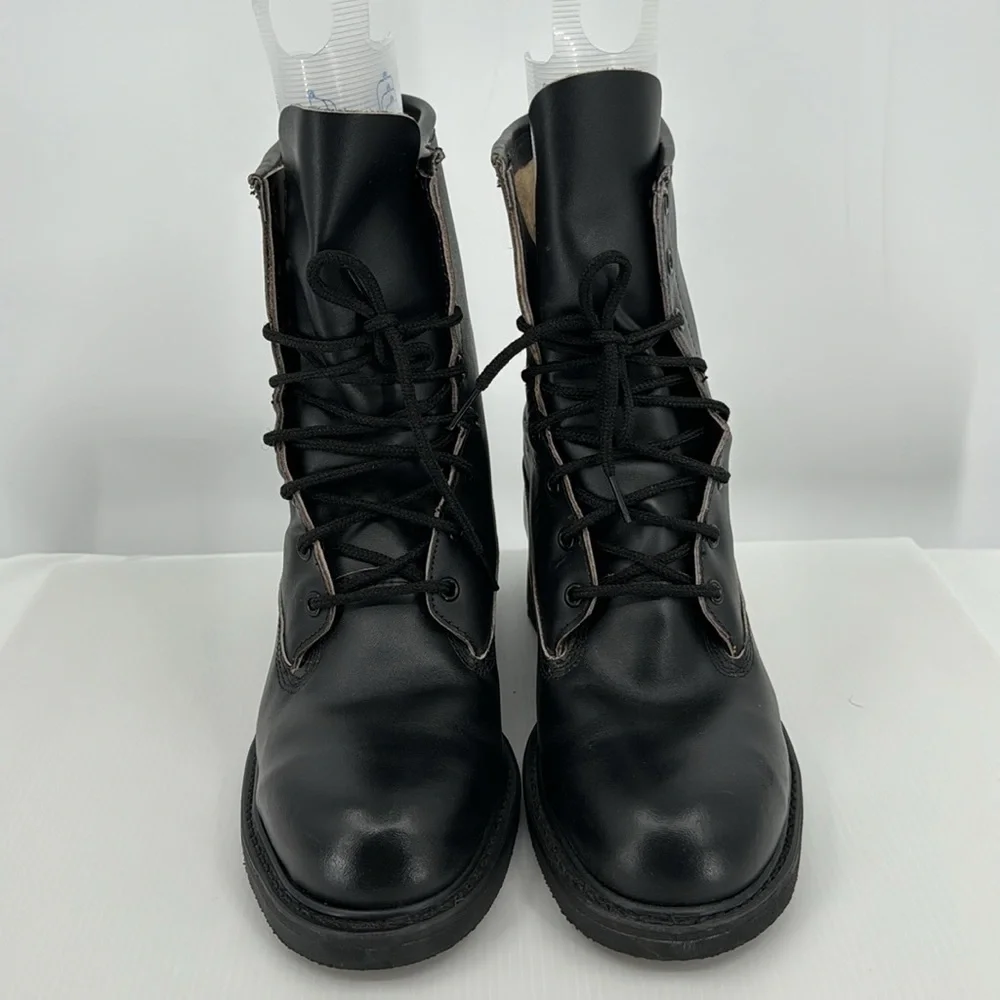 NWOB Vtg Biltrite ANSI Z41 PT83 1990 Boots Black Leather Steel Toe Men's size 8D